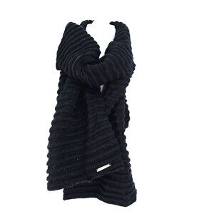 Michael Kors Black Chunky Knit Scarf Wrap Unisex 74x38